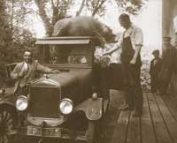 a farmer delivers wool